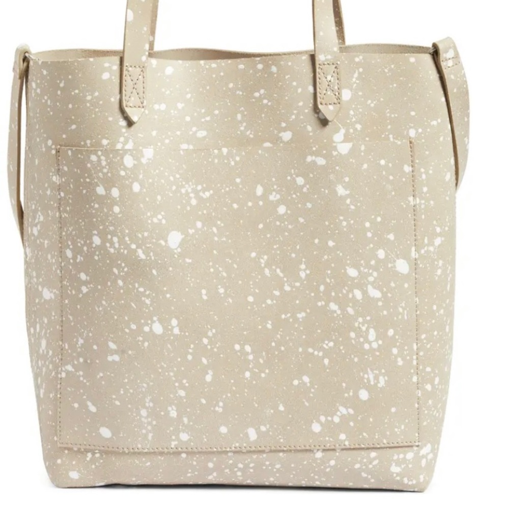 Madewell White Paint splatter medium tote